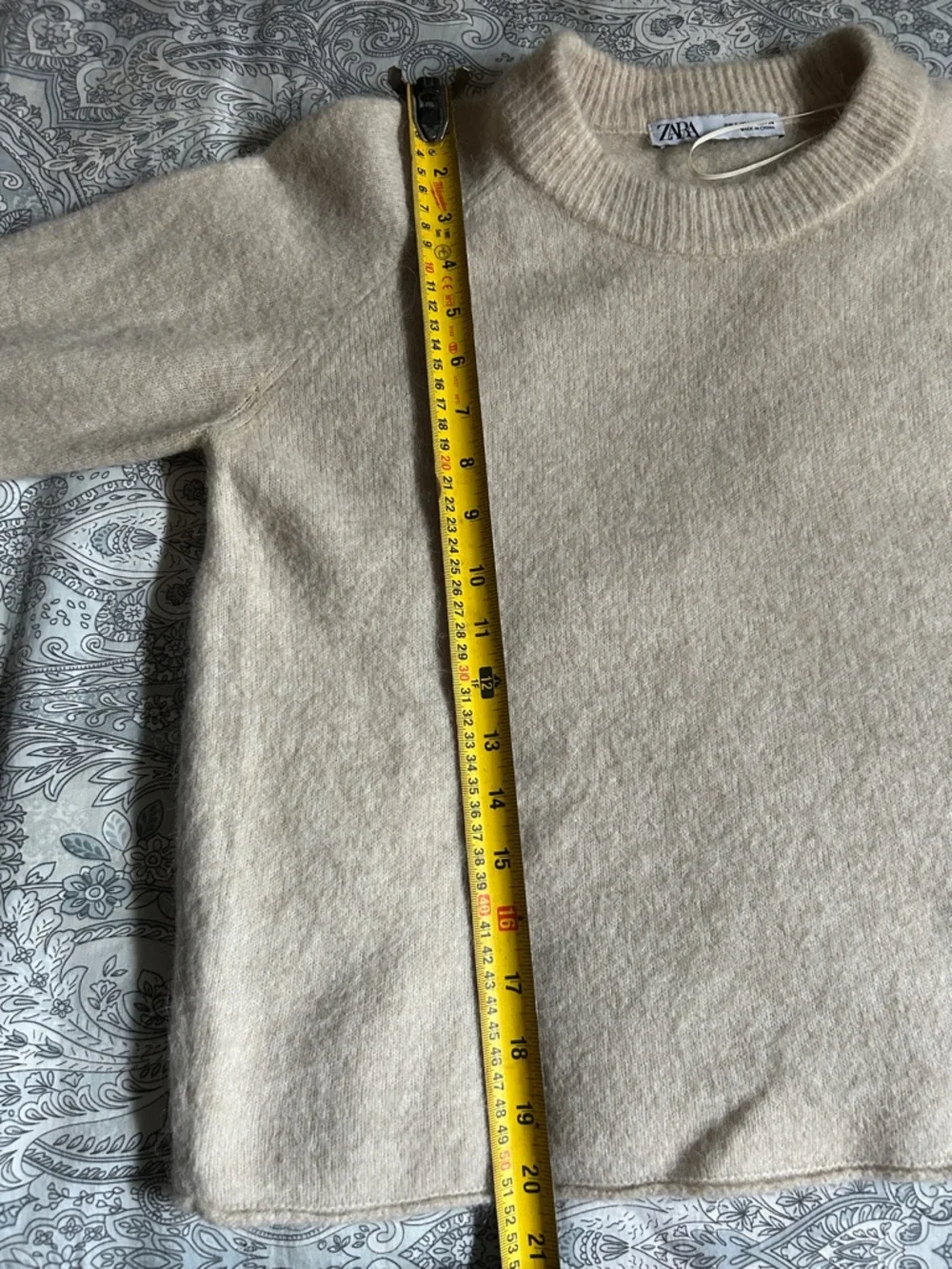 Zara Neutral Cream Crewneck Sweater - Picture 5 of 5